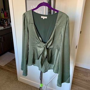 Front tie blouse